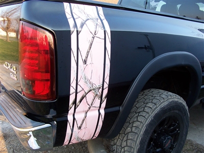 Printed REAL TREE PINK CAMO Truck Bed Decal