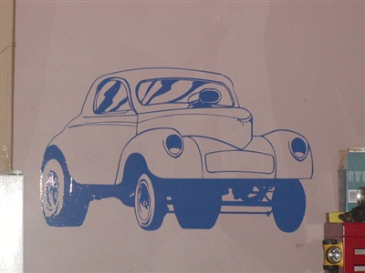 40's Willys or Ford Street Rod Wall Decal