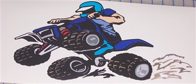 Quad ATV Racing Decal