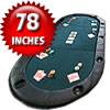 Texas Holdem Poker Folding Tabletop with Cupholders