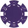 Striped Dice Poker Chips - Purple