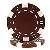 Striped Dice Poker Chips - Brown