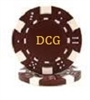 Custom Hot Stamped Brown Striped Dice Poker Chips