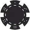 Striped Dice Poker Chips - Black