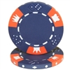 Blue Tri-Color Triple Crown Poker Chips