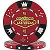 Fabulous Las Vegas Tri-Color Triple Crown Poker Chips - $5