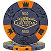 Fabulous Las Vegas Tri-Color Triple Crown Poker Chips - $500