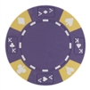 Tri-Color Ace King Suited Poker Chips - Purple