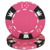 Tri-Color Triple Crown Poker Chips Pink