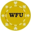 Custom Hot Stamped Yellow Suited Design Poker Chips