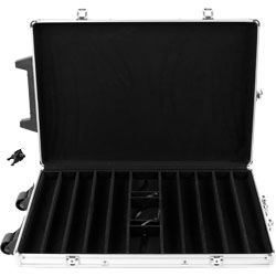 1000 Capacity Chip Case Trolley - Aluminum with Wooden Insert