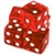 5 Red Dice - 16 mm
