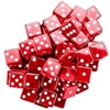 25 Red Dice - 16 mm