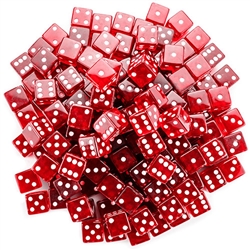 100 Red Dice - 19 mm