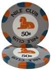 Nile Club Ceramic Poker Chips- $.50