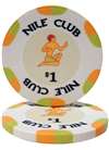 Nile Club Ceramic Poker Chips- $1