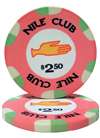 Nile Club Ceramic Poker Chips- $2.50