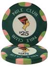 Nile Club Ceramic Poker Chips- $25