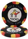 Nile Club Ceramic Poker Chips- $100