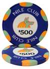 Nile Club Ceramic Poker Chips- $500