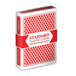 Red Wide Size, Regular-Index Playing Cards