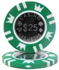 Coin Inlay 15 Gram Poker Chips- $25