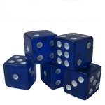 5 Blue Dice - 19 mm