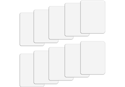 10 White Poker Size Cut Cards