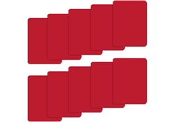 10 Red Poker Size Cut Cards