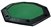 48" Green Felt Octagon Folding Table Top with Padded Rail