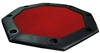 48" Red Felt Octagon Folding Table Top with Padded Rail