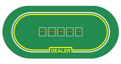 Rollout Gaming Poker Surface with Dealer Table Top