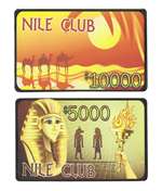 10 Nile Club Ceramic Poker Plaques
