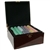 500 2 Stripe Twist Poker Chip Set with Black Mahogany Case