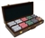 500 2 Stripe Twist Poker Chip Set with Walnut Case