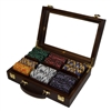 300 Ace King Suited Poker Chip Set with Walnut Case
