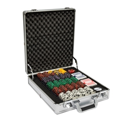 500 Ace King Suited Poker Chip Set with Claysmith Case