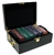 500 Ace King Suited Poker Chip Set with Black Mahogany Case