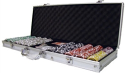 500 Black Diamond Poker Chip Set with Aluminum Case