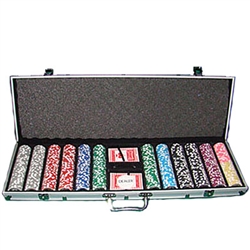 600 Black Diamond Poker Chip Set with Aluminum Case