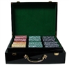 500 Coin Inlay Poker Chip Set with Black Mahogany Case