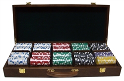 300 Diamond Suited Poker Chip Set with Walnut Case