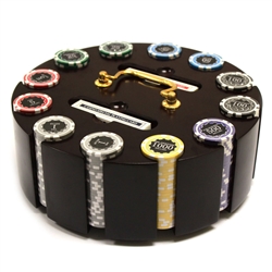 300 Eclipse Poker Chip Set with Wooden Carousel