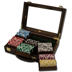 300 Hi Roller Poker Chip Set with Walnut Case