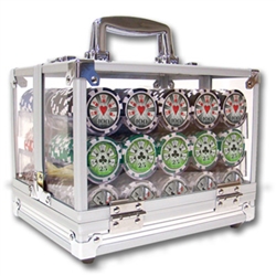 600 Hi Roller Poker Chip Set with Acrylic Carrying Case