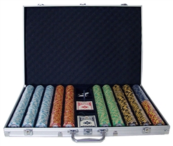 1,000 Monte Carlo Poker Chip Set with Aluminum Case
