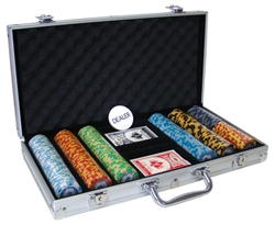 300 Monte Carlo Poker Chip Set with Aluminum Case