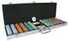 600 Monte Carlo Poker Chip Set with Aluminum Case
