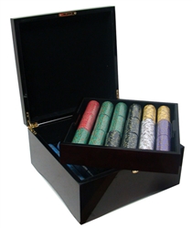 750 Nevada Jack Poker Chip Set with Mahogany Case