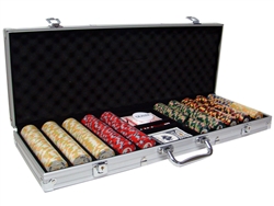 500 Nile Club Poker Chip Set with Aluminum Case